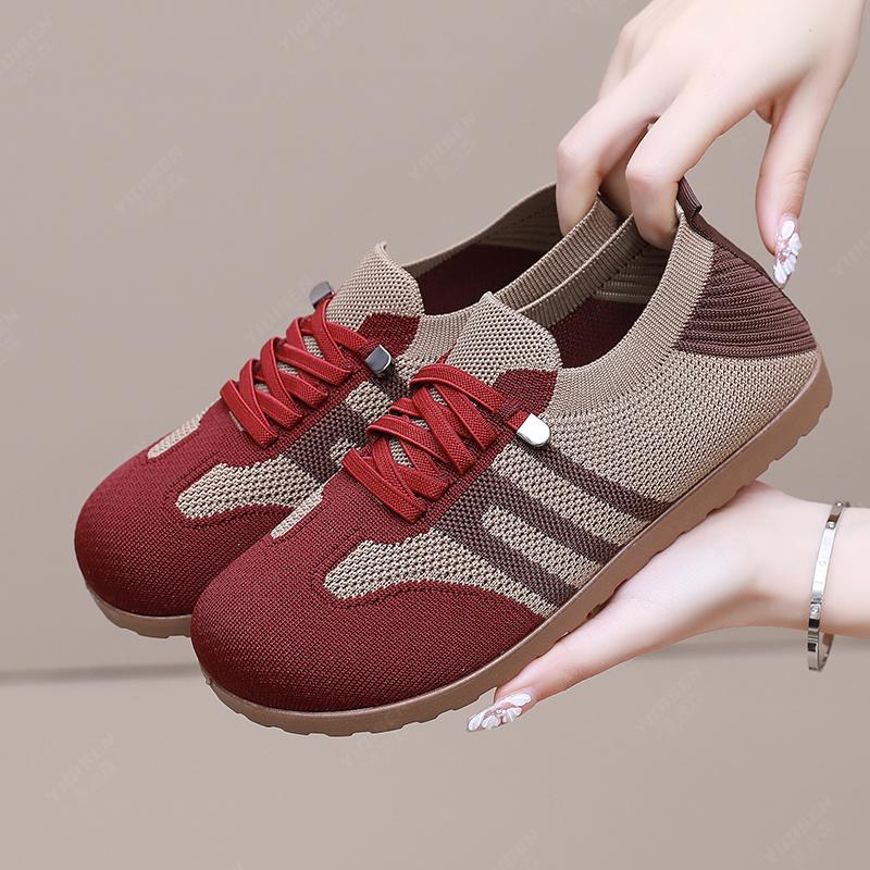 women's shoes summer 2025 casual sneaker Lightweight soft bottom on-slip Net shoes fashion  Nude shoes