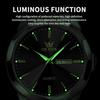 OLEVS mens watch diamond business dress analog quartz stainless steel waterproof luminous date two-tone luxury casual black One Piece