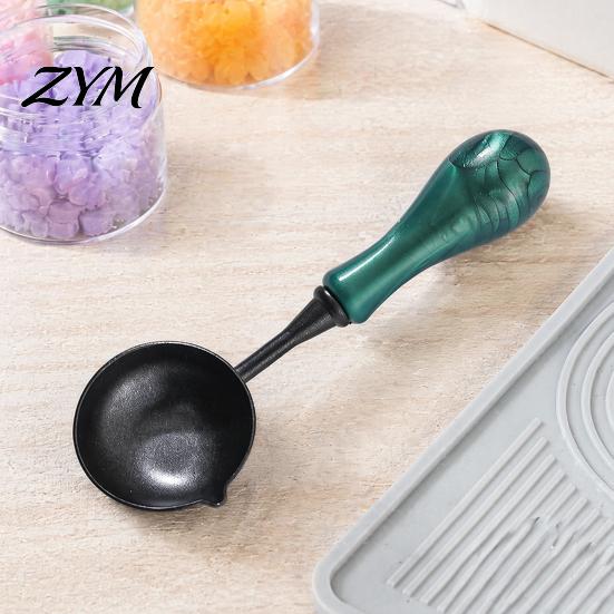 Wax Stamp Accessories Seal Spoon with Ergonomic Handle, Non-Stick Sealing Melting Spoon, Tool Warmer for Envelope & Letter Art Crafts Card Making