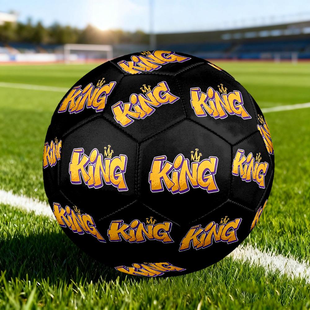 1pc Kings Crown Size 5 Soccer Ball Professional Match Training Football Indoor &Outdoor Sports Ball Lightweight Durable C6520