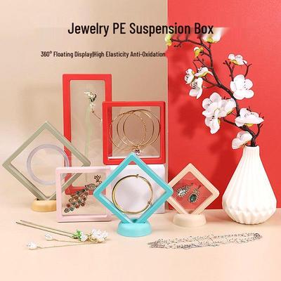 Transparent Jewelry Storage Box with Film for Nails, Bracelets & Rings