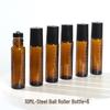 Light-Proof 10ml Glass Rollerball Bottle for Essential Oils and Perfumes - Portable, Refillable, and Cost-Effective.
