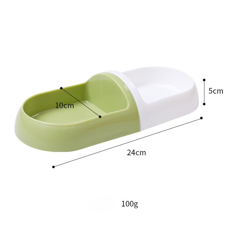 Plastic combined capsule cat bowl, can be used alone, easy to clean pet bowl
