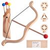 Wooden Children's Bow and Arrow Toy Set for Boys and Girls Birthday Gift Archery Shooting Sports Puzzle Wooden Toy