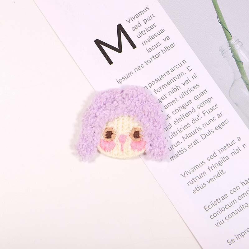 10/20pcs DIY Embroidery Fabric Colorful Plush Girl Portrait Clothing Accessories Hair Accessories Decorative Eco Friendly Dyes