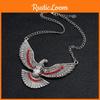 Etnisk Stil Legeringsörn Halsband med Strassdekoration för Kontorskläder