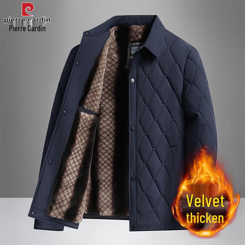 Pierre Cardin Men s Thickened Warm Lapel Jacket 2XL