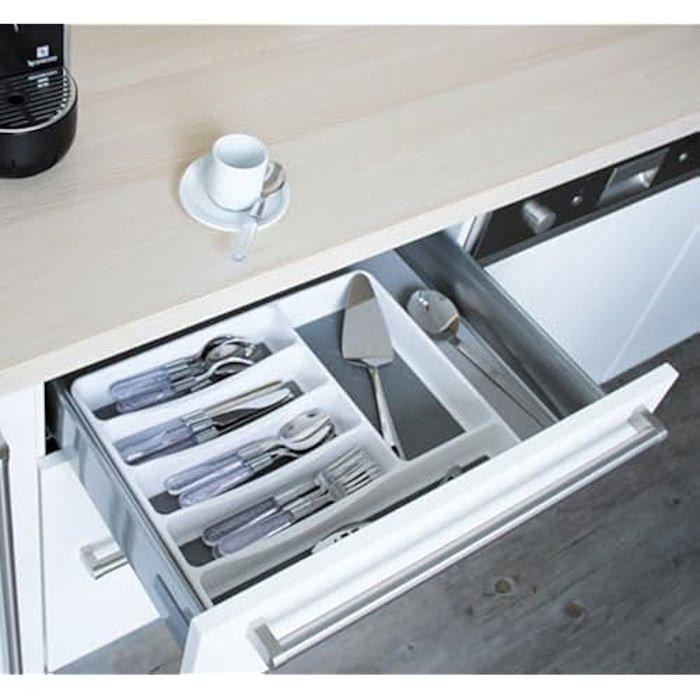 Range Couverts - M-Home - PLS262 - Bi-matière - 6 Compartiments - 39 x 31 x 4,5 cm