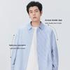 MINISO Men's Striped Casual Long Sleeve Shirt