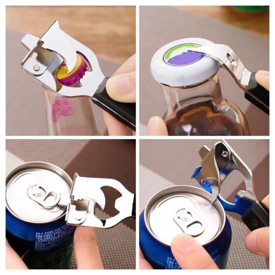 Bierkorkenzieher Rostfrei Praktisch Küchenzubehör Korrosionsschutz Haushalt Multifunktional Dosenöffner für Bar