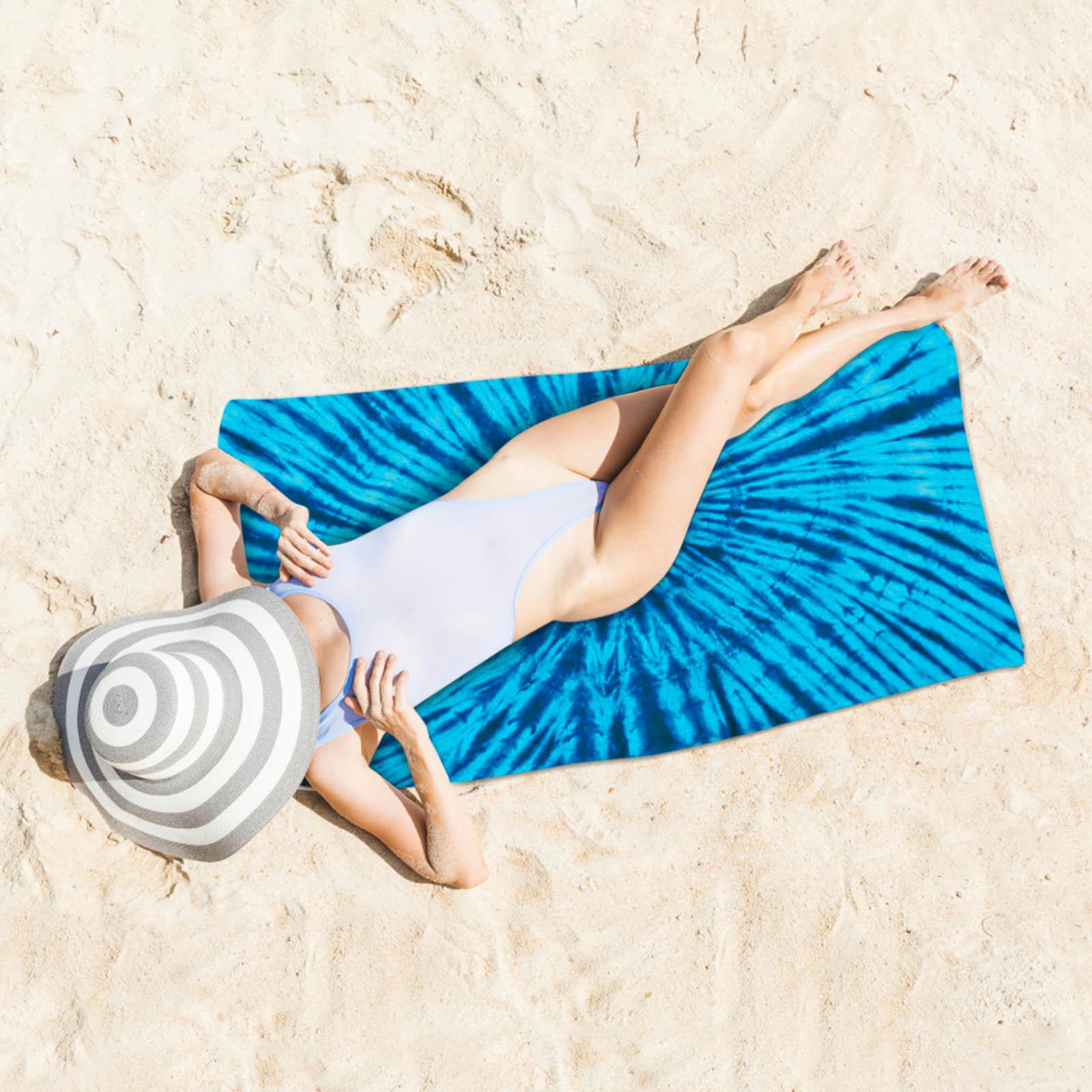 

Пляжное полотенце из микрофибры Негабаритное супер впитывающее банное полотенце для женщин и детей F