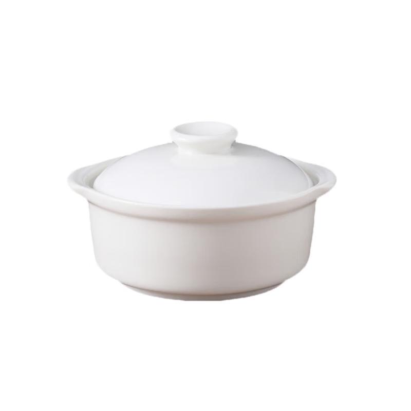 Homeglen 4.5-inch Ceramic Double-Boiler Stew Pots with Lids (Set of 2)