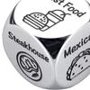 1/2/3Pcs Food Decision Dice Creative Food Decision Maker Stainless Steel Couples Food Decider Valentines Gifts for Women Men
