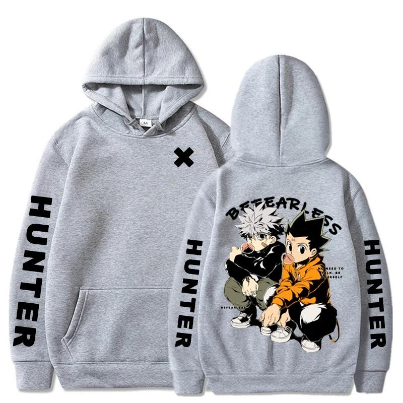 Japonské Anime Hunter X Hunter Grafický Potisk Mikiny s Kapucí Killua Zoldyck Gon Harajuku Unisex Pulovr Nadměrná Velikost Streetwear Mikina s Kapucí
