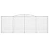 VidaXL Paniers à gabions arqués 6 pcs 400x50x140/160 cm Fer galvanisé, gabion, cage de gabion, panier de mur de gabion, mur 3147026