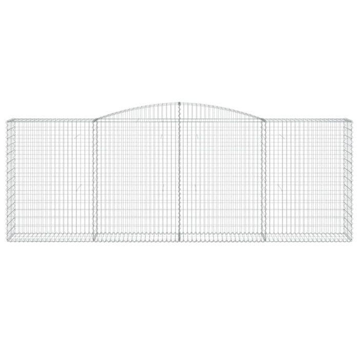 VidaXL Curved Gabion Baskets 6 Pcs 400x50x140/160 Cm Galvanized Iron, Gabion, Gabion Cage, Gabion Wall Basket, Wall 3147026
