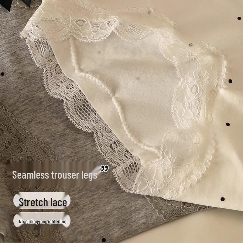 Modal Antibacterial Lace Mid-Rise Briefs for Women