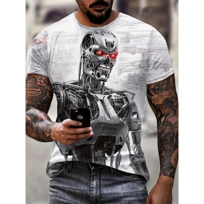 Fashion 3D Print Men Short Sleeve Round Neck T-Shirt Plus Size Tee Summer Casual Tshirts