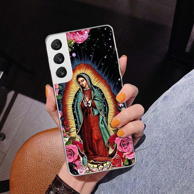 Virgin De Guadalupe Virgen Mary Phone Case For Samsung Galaxy S24 S25 Edge S26 Ultra S23 S22 S21 Plus S20 FE + Personalized Prin