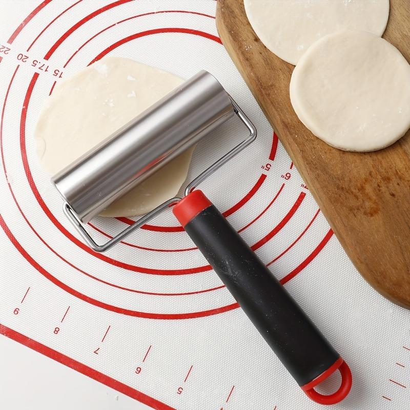 1PC pastry roller, T-shaped pizza roller, 201 stainless steel rolling pin, dough bread machine roller, baking tools