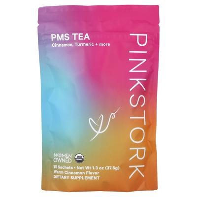 Cigogne Rose, PMS Thé, Cannelle Chaude, 15 Sachets, 37,5g (1,3 oz)