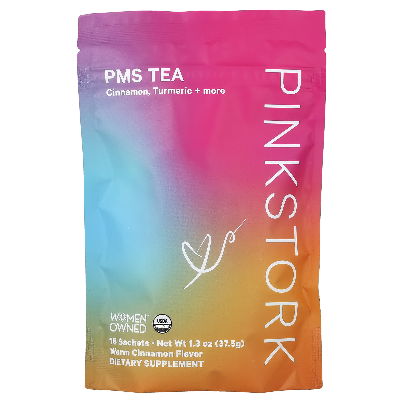 

Pink Stork, PMS Tea, Warm Cinnamon, 15 Packets, 37.5g (1.3oz)