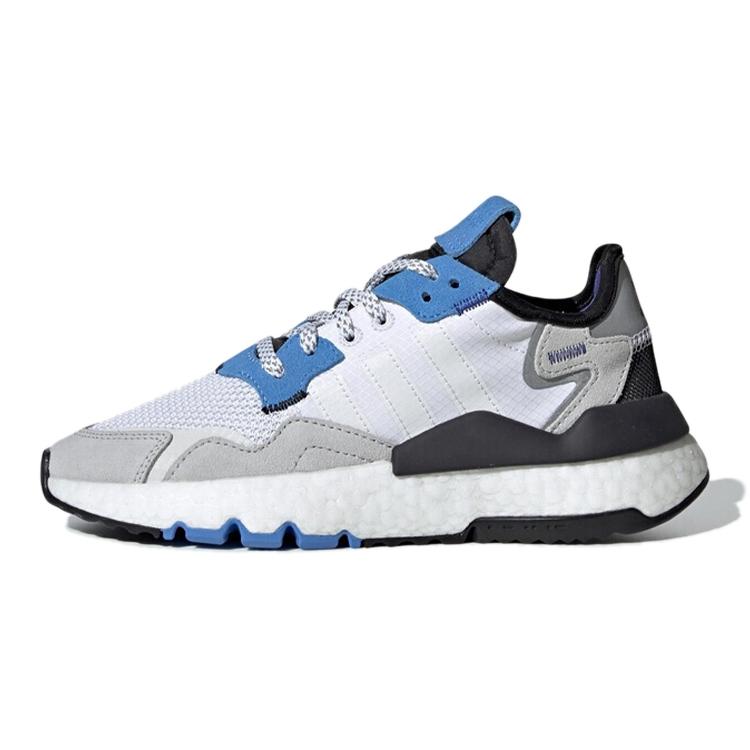 

Adidas Originals Nite Jogger Breathable Low top Kids Lifestyle Shoes White Gray Blue EE6440 38