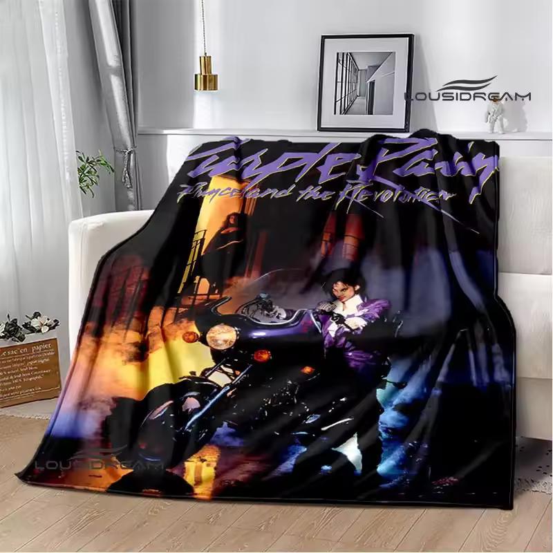 Singer Prince Purple Rain blanket Flannel Blanket Soft and Comfortable Blanket Home travel blanket Birthday Gift
