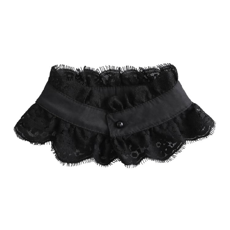 

False Laple Shawl for Lady Shawl Collar Beautiful Elaborate Classical Collar чорний