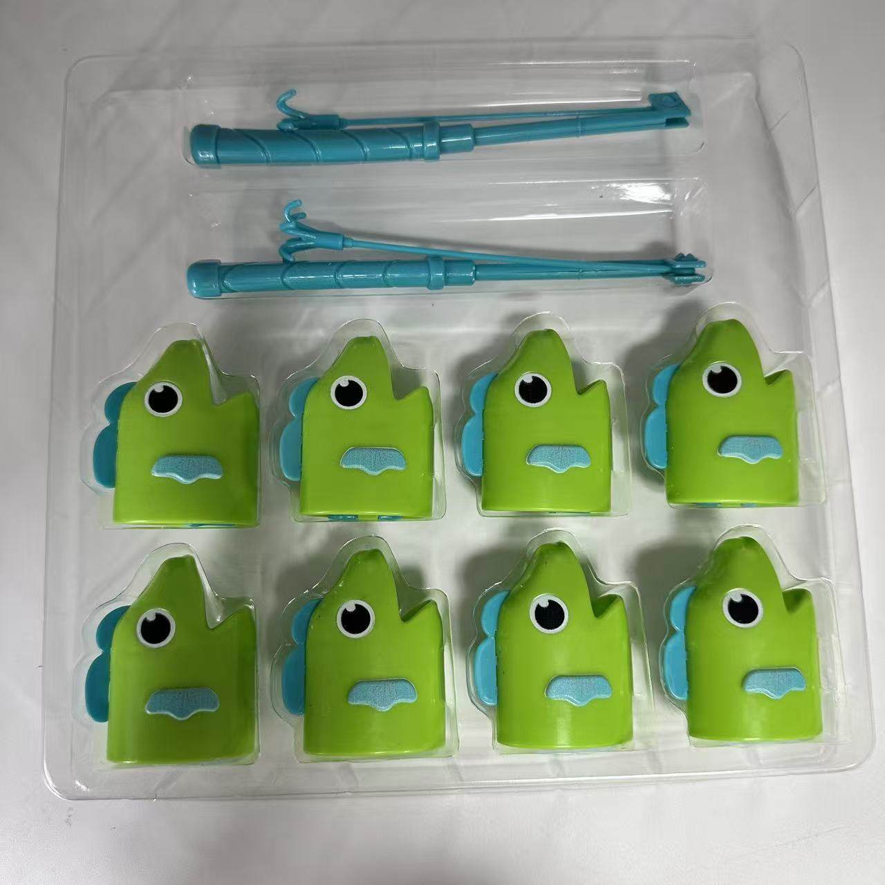 

Fun Fishing Battle Retractable Fishing Rod Tabletop Duel Game - Parent-Child & Friends Interactive Party Stress Relief Toy зелёный
