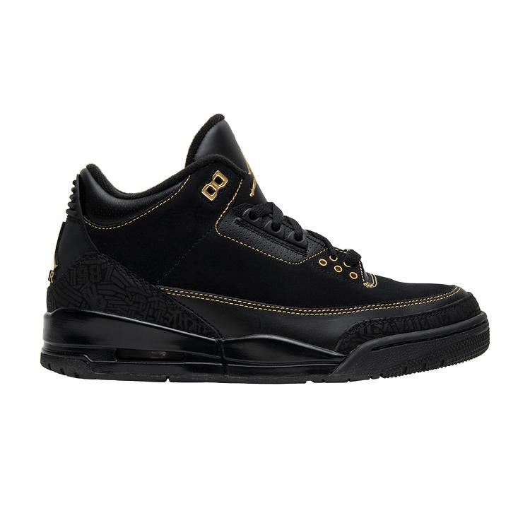 

Air Jordan 3 Black History Month Men Sneakers Metallic-Gold 455657-001