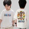Anime One Piece Cosplay TShirt Cotton Short Sleeve Tops Casual Loose Retro TShirt Men Women Kids Family Matching Outfits