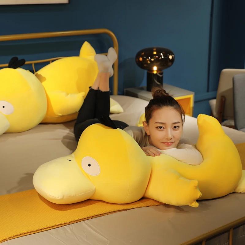 Comfortable Plush Stuffed Doll Pikachu Peluche Psyduck Pillow Cute Cartoon Plush Toy Kawaii Doll Kids Birthday Gifts