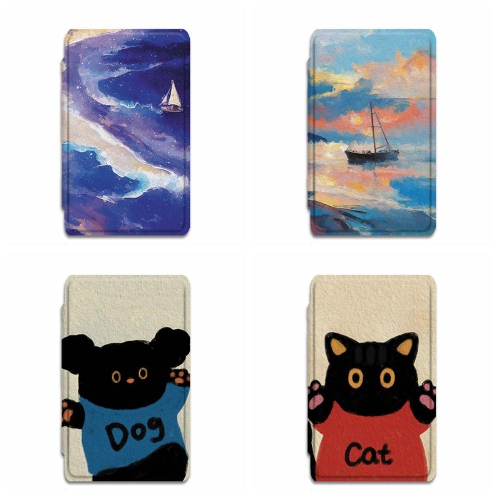 Anti-fall Protective Cover Oil Painting Design Folio Shell Magnetic Case for XTEINK X4/X3