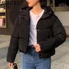 BITCED Minimalist Hooded Short Down-Filled Cotton Jacket Casual Puffer Jacket Lightweight Cotton Coat