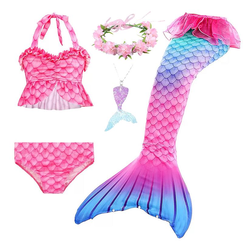 Swimming Mermaid Tail Cosplay Monofin Ariel Mermaid Swimsuit for Swimming Costume Halloween Party Swimsuit