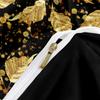 Golden Leaf Three-piece Quilt Cover 3D Digital Printing Bedding Set Premium Luxury Bed Cover