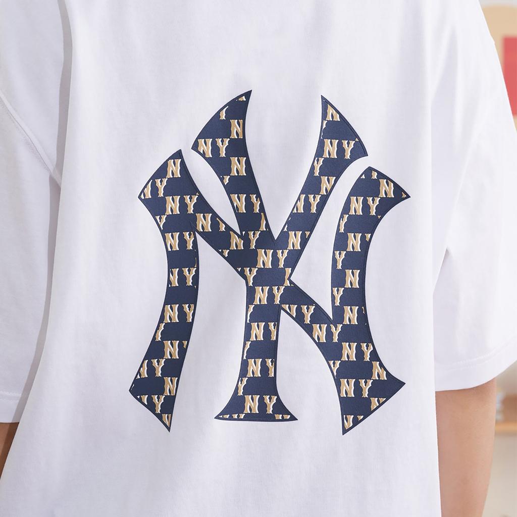 MLB New York Yankees T Shirts Unisex White Crew Neck Moderate Straight Fit 3ATSM0233-50WHS