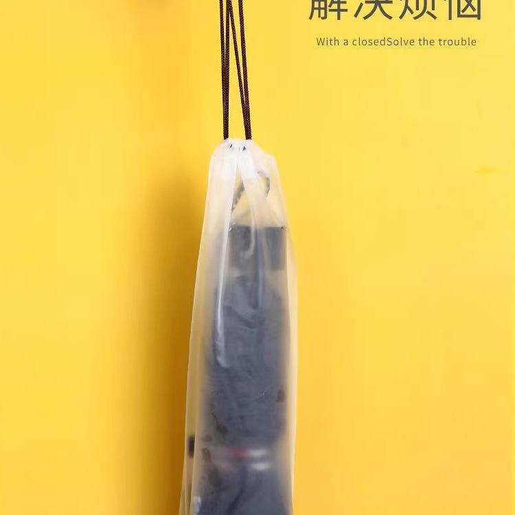 Large Waterproof Drawstring Umbrella Storage Bag - Semi-Transparent, Car-Mounted, Wet/Dry Use