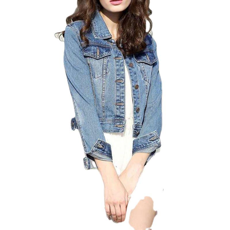 2020 Autumn Women's Slim Fit Korean Style Denim Jacket, Long Sleeve Versatile Top