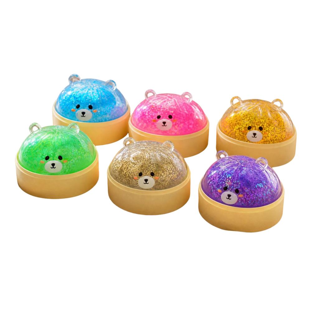 Bear Bun Toy for Kids and Adults, Cute Sensory Toy - Color May Vary from 6 Assorted Colors