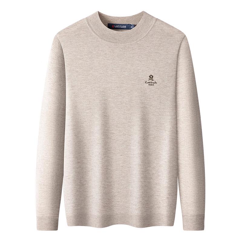 MONTAGUT Men's Merino Wool Mock Neck Sweater