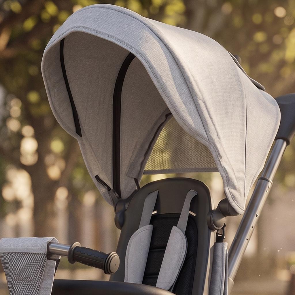 6-in-1 Umbaubares Baby-Dreirad, Faltbar, Verstellbarer Elternschiebegriff, 360° Schwenksitz, Grau