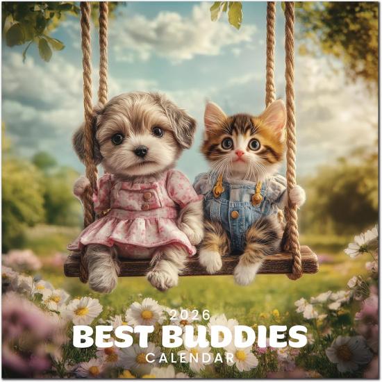 2026 Best Buddies: Puppies & Kittens | 12  x 12  | Wall Calendar