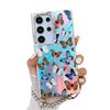 Suitable for Samsung S25 Ultra Electroplating Butterfly S24Plus Colorful Laser A56 Pearl Bracelet Mobile Case