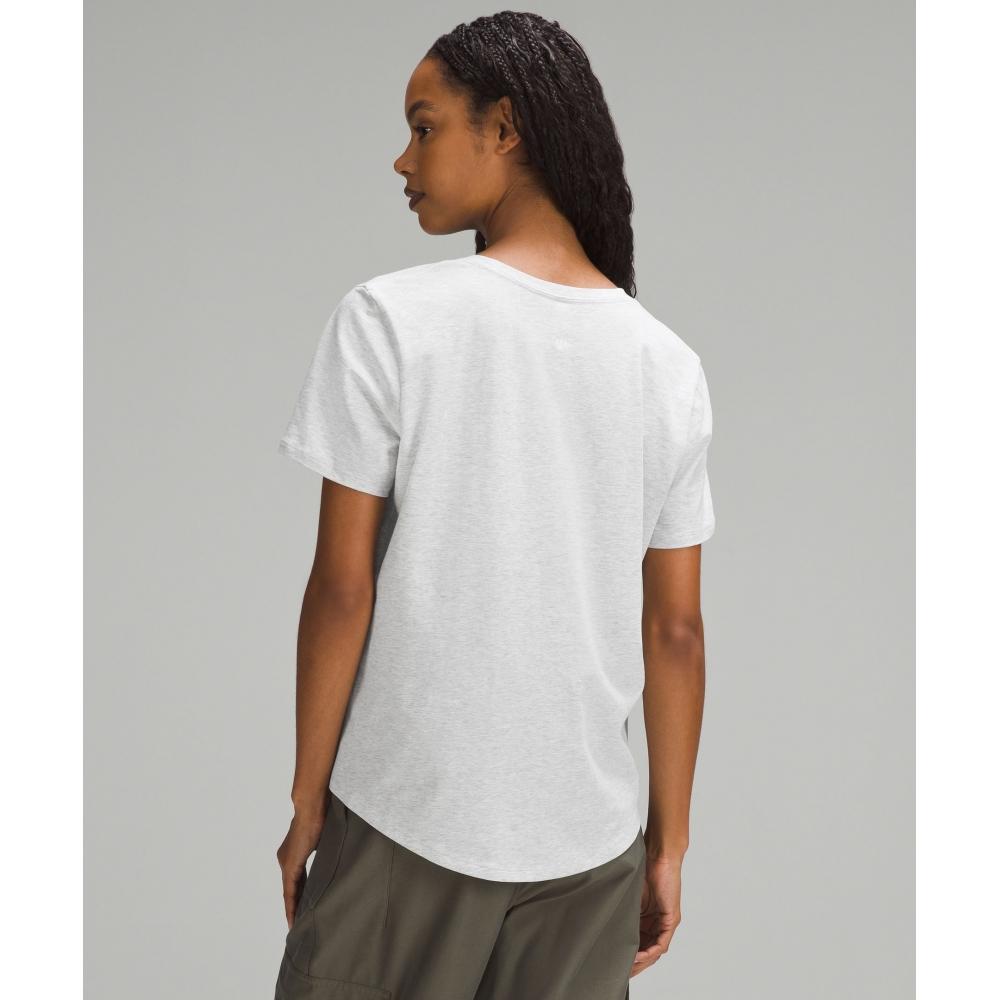 Lululemon LoVe V Neck T shirT heaThered Core ulTra lighT Grey