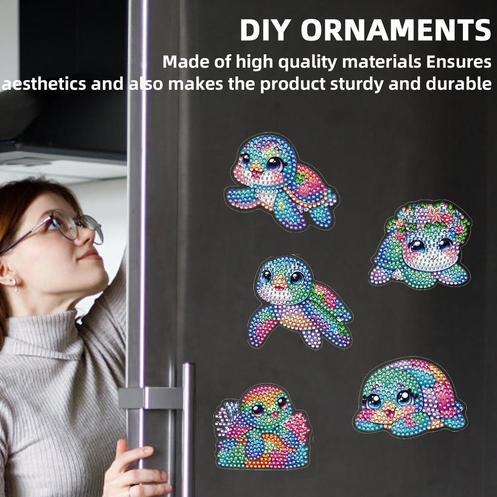 2D Acrylic DIY Refrigerator Diamond Art Magnets Special-Shaped Diamond for Beginners Gifts Home Car Garage Decors