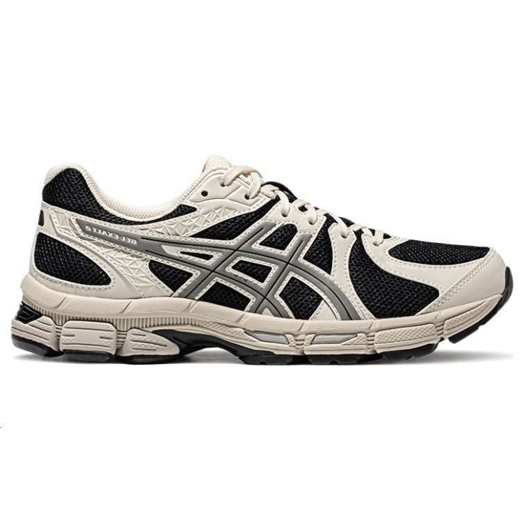 Asics Gel-Exalt 2 Mesh Lace-Up Shock Absorbing Durable Low-Top Lifestyle Shoes Women Sneaker Beige Black 1012B868-002