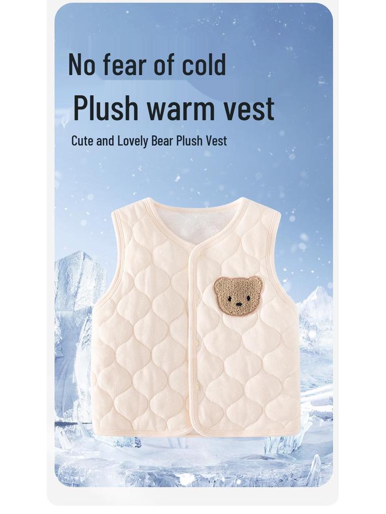 Cozy Cotton Toddler Vest: Warm Padded Outerwear for Autumn & Winter