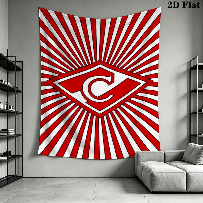 Spartak Moscow Power Wall Hanging Printed Fabric Blanket Decorative Tapestries for Bedroom Living Room Home Decor